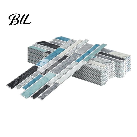 Easy to Cut Decorative Wall Sheets Marble Look Tiles, Self-Adhesive Waterproof PVC Backsplash Oil-proof Decals for Stove Peel And Stick Kitchen