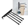 Black Towel Hanger Holder Stainless Steel Zinc Alloy Rotating Towel Bar  Bathroom Kitchen
