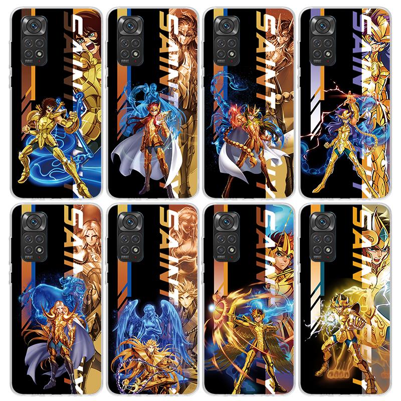 Anime Saint Seiya Phone Case for Xiaomi Redmi Note 15 14 14S 13 12 12S 11 Pro Plus 11E 11T 11S 10S 5G Soft Cover Fundas Redmi No