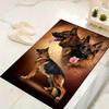 1Pc German Shepherd Trilogy Rug, Office Carpet Indoor Outdoor Doormat, Non-Slip Soft, Living Room, Christmas Halloween Gift. M92855