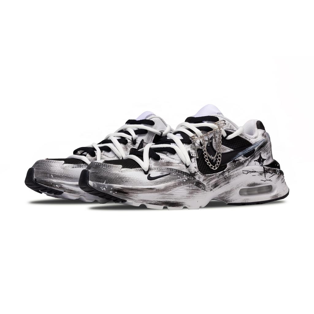 Nike Air Max Fusion Low top Running Shoes Unisex Black White CJ1670-102(Team1058)