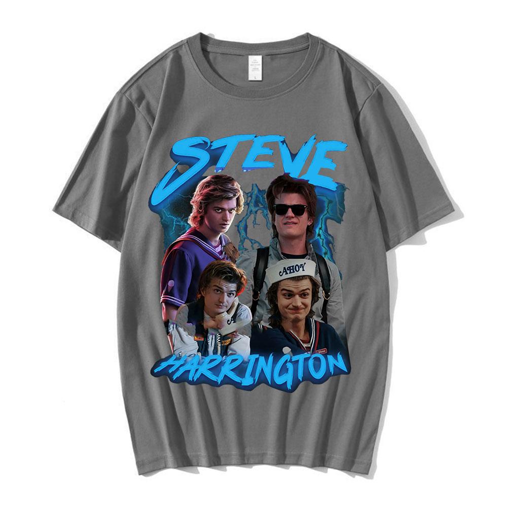 Steve Harrington Tshirts Unisexs Harajuku Graphics Print Tshirt Short Sleeve Cotton Oversize Streetwear Unisex T Shirt