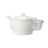 Ale-net Teapot, 16.5 X 10 X 9.5 Cm, 310cc, Kohiki Rokubee Pot (with Tea Strainer), Mino Ware, Porcelain, Made In Japan, Stylish