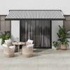 VidaXL Retractable Awning Anthracite and White 4x3 M Fabric and Aluminum, Awning, Patio Awning, Window Awning, Awnings, 3216140