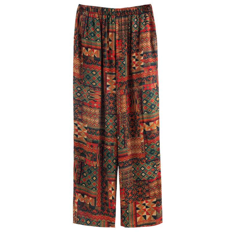 Элегантные комплекты из 2 предметов больших размеров, женские комплекты, летние винтажные комплекты с широкими штанинами и брюками с принтом