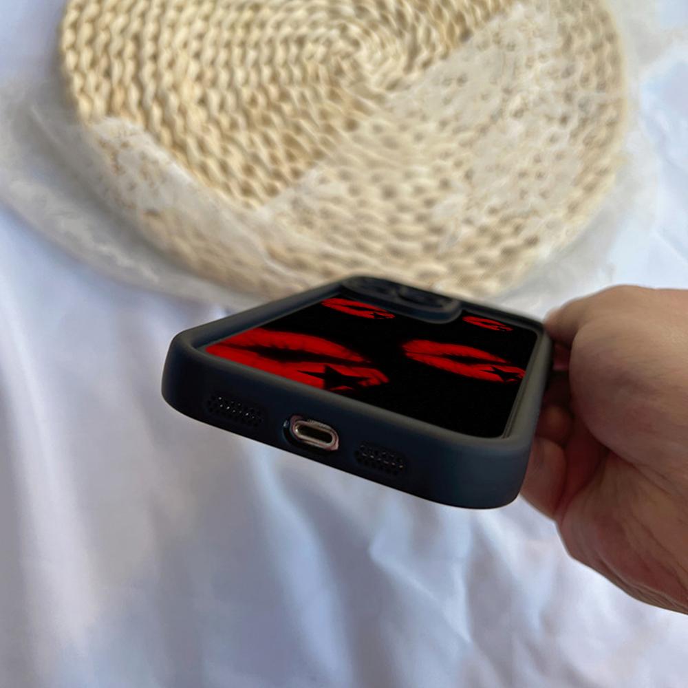 LZ19 Lips kiss art силиконовый чехол для телефона Samsung A15 A35 S24 S23 Ultra S22 S21 Plus S20 FE A05 A06 A54 A55 A53 A14 M15 противоударный задний чехол