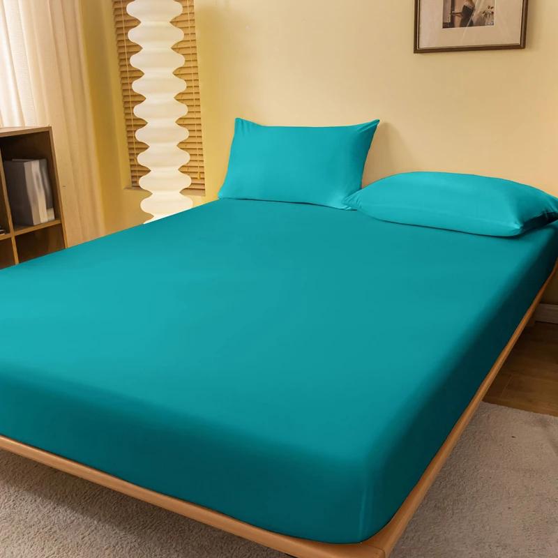 1 Piece Of Solid Matte Bedsheet, Lake Blue Bedspread For Bedroom, Bedding (Excluding Pillowcases)