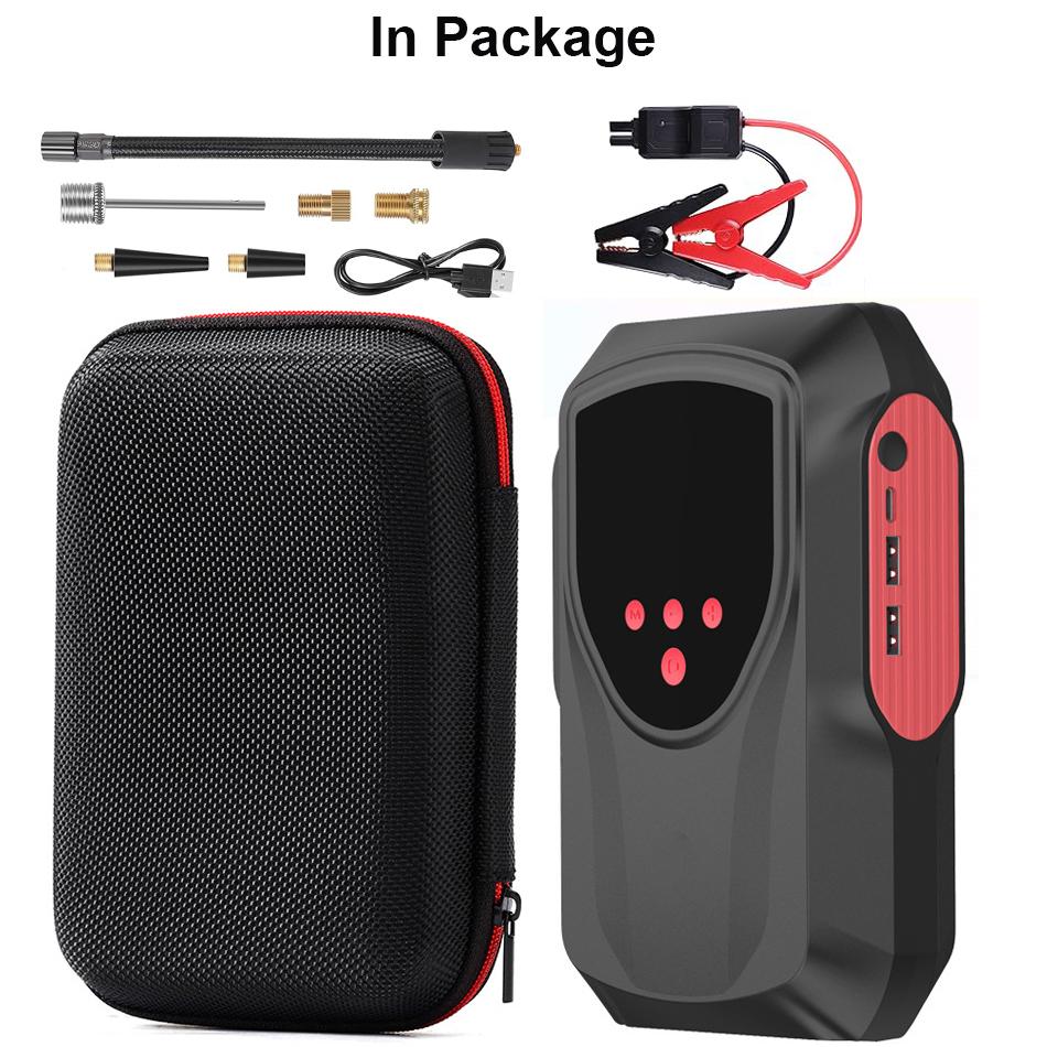 Автомобильный стартер Power Bank 1600A Автомобильное зарядное устройство для аварийного аккумулятора Пусковое устройство Jump Start Автомобильные аксессуары