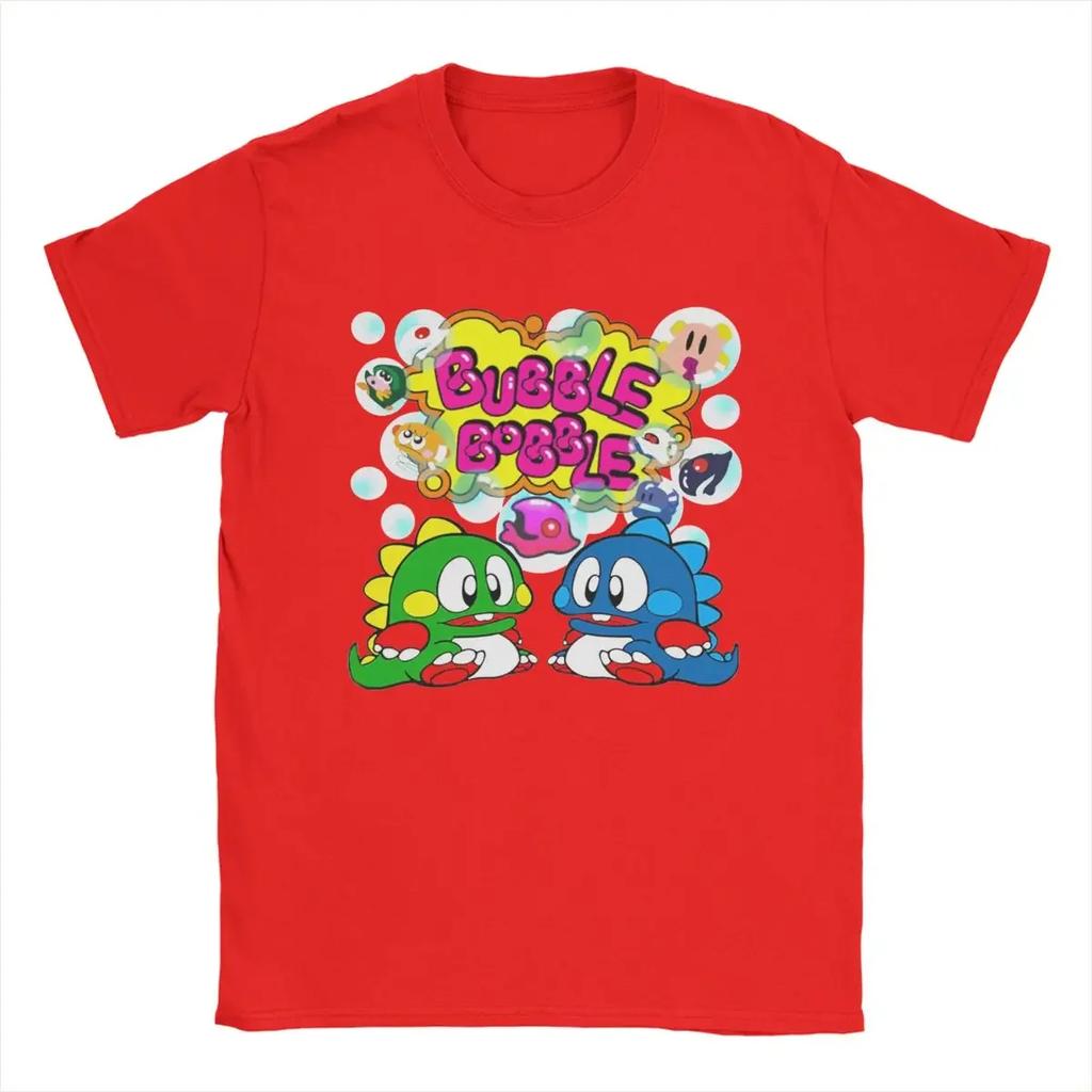Новая Модель Футболка Игра Bubble Bobble для Мужчин Повседневная Хлопковая Футболка С Круглым Вырезом Короткий Рукав Футболка Плюс Размер Топы
