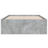 Bed Frame with Drawers Concrete Grey 90 x 190 cm Wood Based Material
