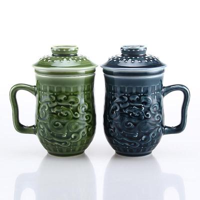 Чайная чашка с ситечком Qian Tang Xuan Qilin, благоприятная для офиса