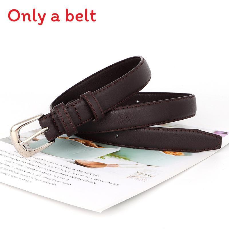 Minimalist Pu Leather Belt For Women With Alloy Buckle For Office And Casual Wear