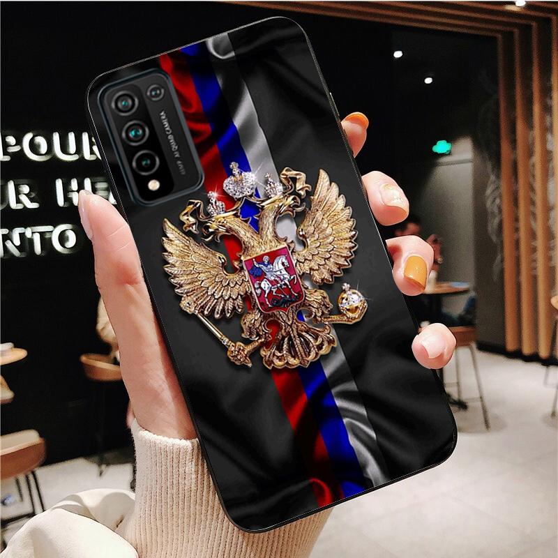 Чехол для телефона с эмблемой российского флага для Huawei Honor 50 10X Lite 20 7A 7C 8X 9X Pro 9A 8A 8S 9S 10i 20S 20lite 7X 10 lite