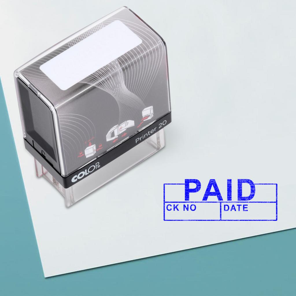 ОПЛАЧЕННЫЙ Самостоятельный резиновый штамп Custom Colop Office Stationery P20 Mini Stamper