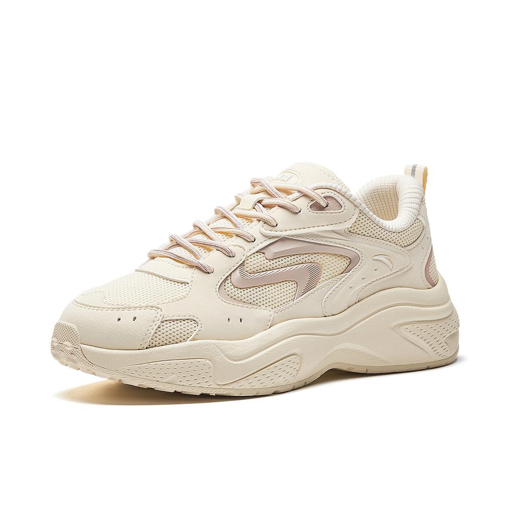 Anta Износостойкие и легкие низкие повседневные женские кроссовки Овсяный белый/Пшеничный розовый 922548837-9