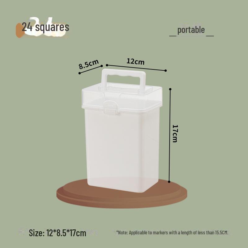 Портативный контейнер для хранения маркеров на 80 цветов с прозрачным основанием