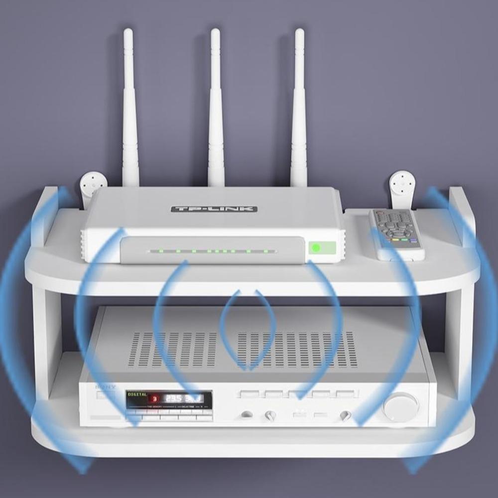 Стойка для хранения маршрутизатора Punch-Free, настенное крепление, органайзер для хранения приставок, подвесная полка Wi-Fi для дома