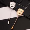 Sweater Accessories Gold Color Men's Face Smile Decoration Lapel Pin Brooches Pin Mask Jewelry