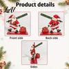 Cute Christmas Home Decor Paper Towel Holder 2D Flat Wooden Santa/Elf Boy/Reindeer Toilet Holder Stand Countertop Napkin Dispenser for Holiday