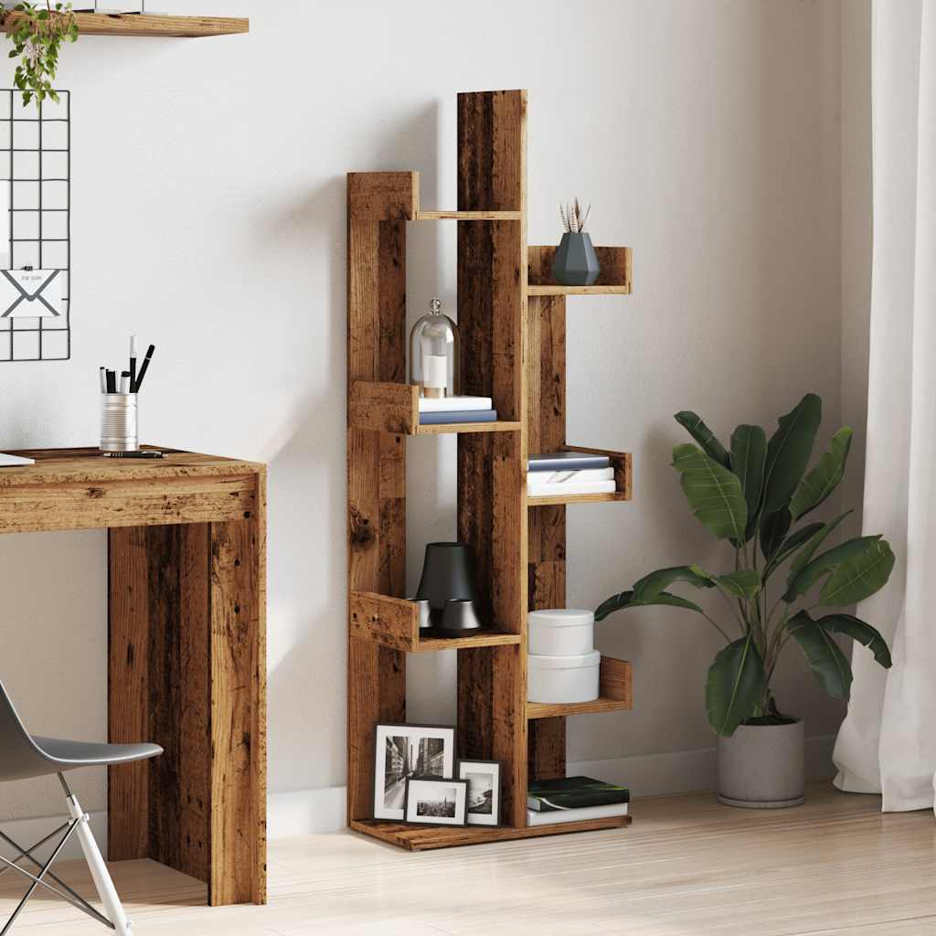 Bookshelf Vintage Wood Look 48 x 25.5 x 140 cm Particleboard
