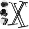 KAKETE X-Shaped Keyboard Stand, Electronic Piano Stand with 6 Height Adjustments from 46 To 96cm, Double Frame X-Shaped Folding Stand for