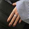 925 Sterling Silver Geometry Line Adjustable Rings For Women Wedding Party Designer Jewelry Accessories Prevent Allergy