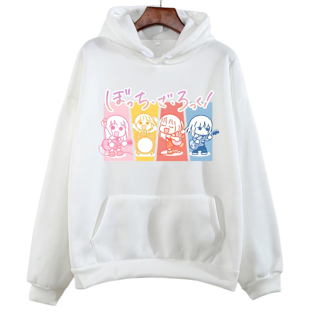 BOCCHI THE ROCK! Hitori Gotou Graphic Hoodies Cartoon Vintage/retro Anime Clothes Sweatshirt Sense of Design Women/men Fleece