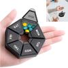 Portable 7-Day Pill Organizer with Easy-Open Compartments for Travel