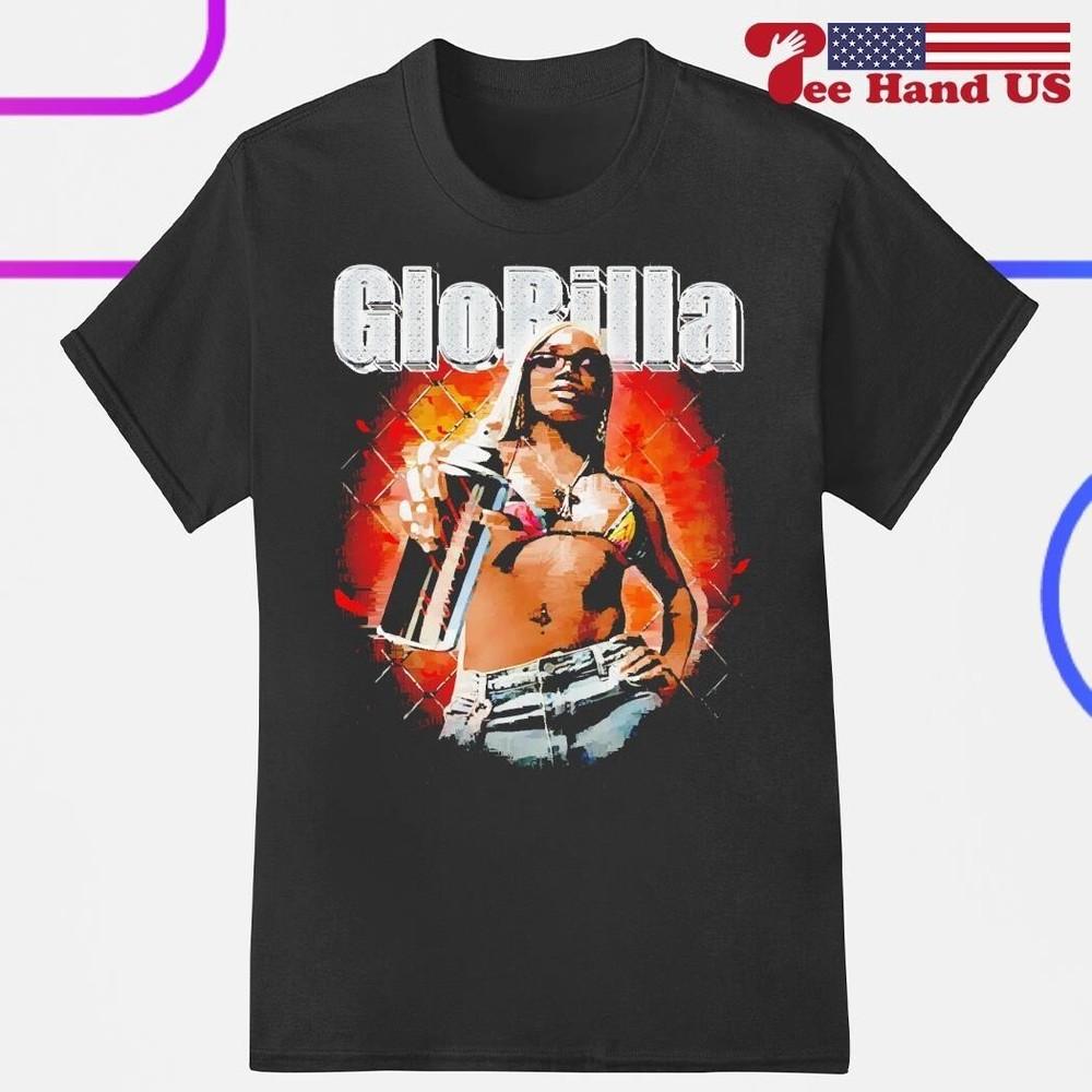 НОВЫЙ рэпер GloRilla Черная хлопковая футболка Все размеры S-345XL Подарок для фанатов Унисекс