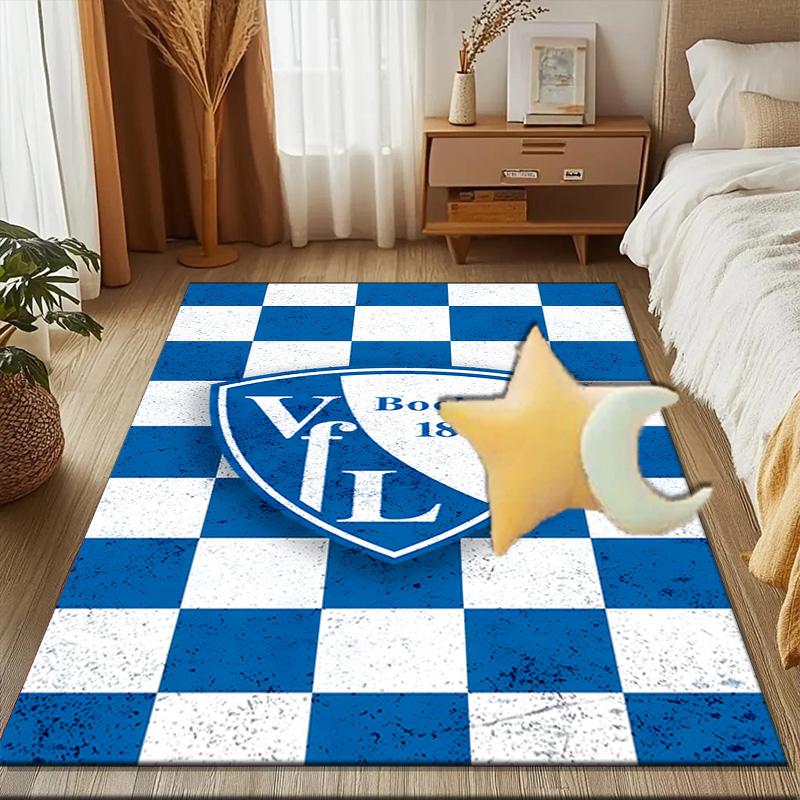 Football Bochum Rug for Living Room, Game Rooms, Office, Bedroom, Office Floor Mat Playful Design, fan gifts Christmas decor