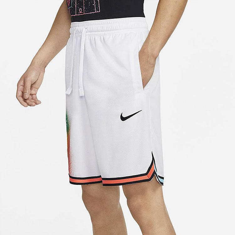 Nike Баскетбольные Шорты Мужские Белые Умеренные Прямой Крой DJ5214-100