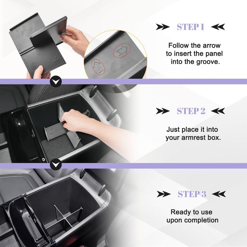 Center Console Organizer Tray for 2025 Hyundai Tucson Armrest Storage Dividers Interior Center Console Dividers Car Accessories