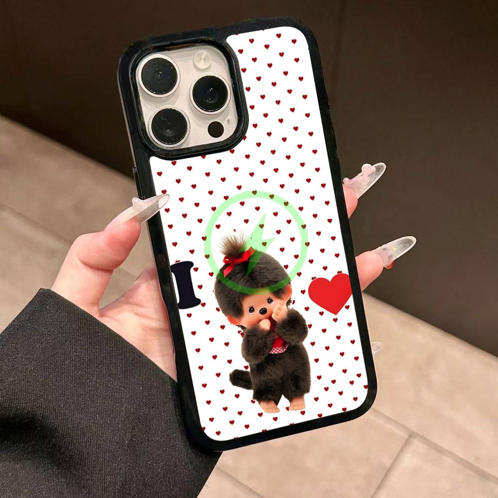 Cute M-monchhichis-s Magnetic Matte Phone Case For IPhone 16 17 15 14 13 12 11 For Magsafe Wireless Charge Cover