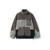 Sports Basketball Series Badfive Logo Fleece Warm Colorblock Loose Jacket Men Jacket Grey AFDR703-5