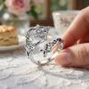Women Adjustable Thumb Open Rings Silver Color Stacking Knuckle Rings Irregular Geometric for Wife Girls Mother Trendy Jewelry