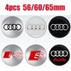 4pc 3D Styling 56/60/65mm Car Emblem Wheel hub Center Cap Badge Sticker for 8q Sline quattro RS A7 TT B9 8V A1 A5 S4 Q7 S3 8Pq8