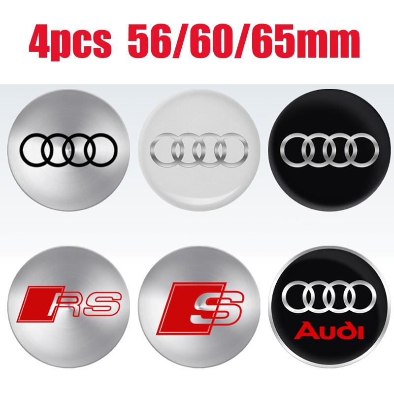 4pc 3D Styling 56/60/65mm Car Emblem Wheel hub Center Cap Badge Sticker for 8q Sline quattro RS A7 TT B9 8V A1 A5 S4 Q7 S3 8Pq8