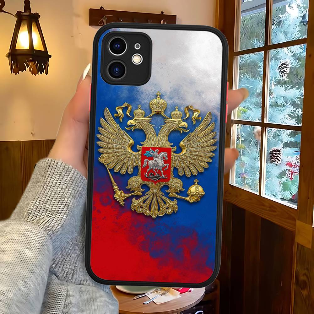 Popular Flag Of Russia For IPhone Air 16 15 14 Plus 13 12 11 Pro Max Matte Cover Jelly Shockproof Phone Case
