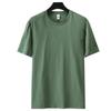 Zirunking Long-staple Cotton Short-sleeved T-shirt Unisex Top Youth Casual Solid Color Loose Round Neck Half-sleeved Top CHANGRONG