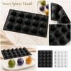 Круглая силиконовая форма на 15 ячеек для DIY французского муссового десерта, пищевой силикон, форма для выпечки шоколадного пудинга, гибкий антипригарный силиконовый противень
