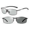Polarized Discoloration Sunglasses for UV400 Polarized Discoloration 2 [REONAS] + Men, Driving, Fishing, Cut, (Gunmetallic)