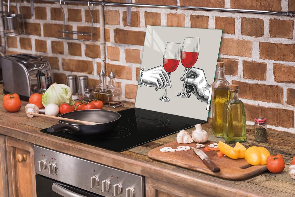 SZKLANA DESKA DO KROJENIA 52x40 WINO