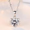 925 Sterling Silver Moon Necklace Pendant Zircon For Women Fashion Exquisite Student Girlfriend Jewelry Accessories Heart GiftGood product