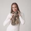 Winter Warm Shawl Real Rabbit Fur Scarf Outdoor Women Scarves