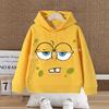 SpongeBobs Cute Hoodies Kids Anime Expression Sweatshirt Children Spring Autumn Pullover Long Sleeves Boys Girls Clothes Gift