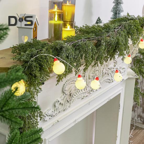 6,2-футовая искусственная кедровая гирлянда из норфолкской сосны, рождественская зелень, искусственные сосновые ветки для праздничного украшения свадьбы