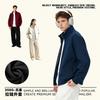 Mens 350g Cotton Blend Stand Collar Zip Up Sweatshirt Casual Fashion Top