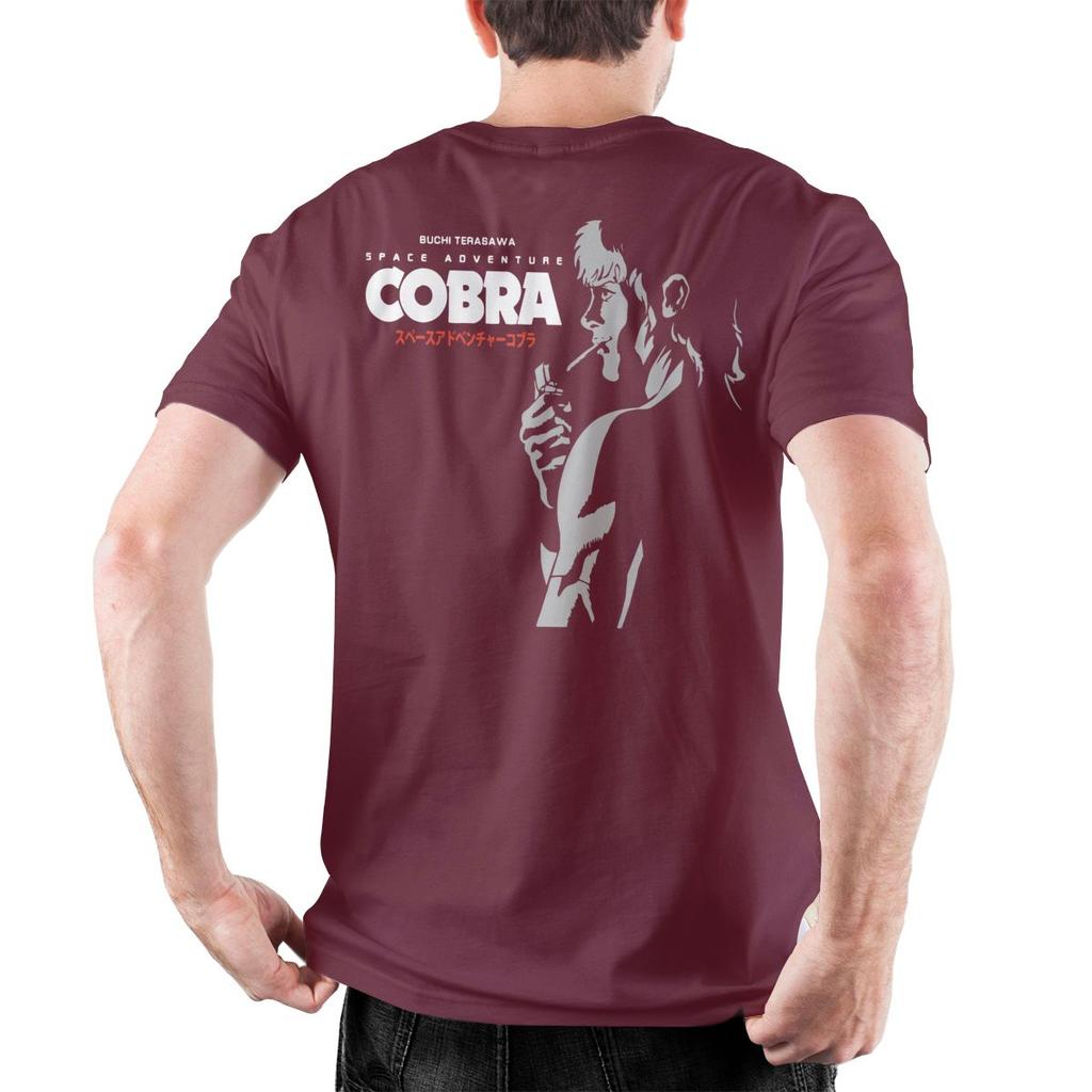 Футболки Space Adventure Cobra Мужские из чистого хлопка Винтажная футболка Круглый вырез Аниме Ретро Футболка Короткий рукав Топы Большой размер