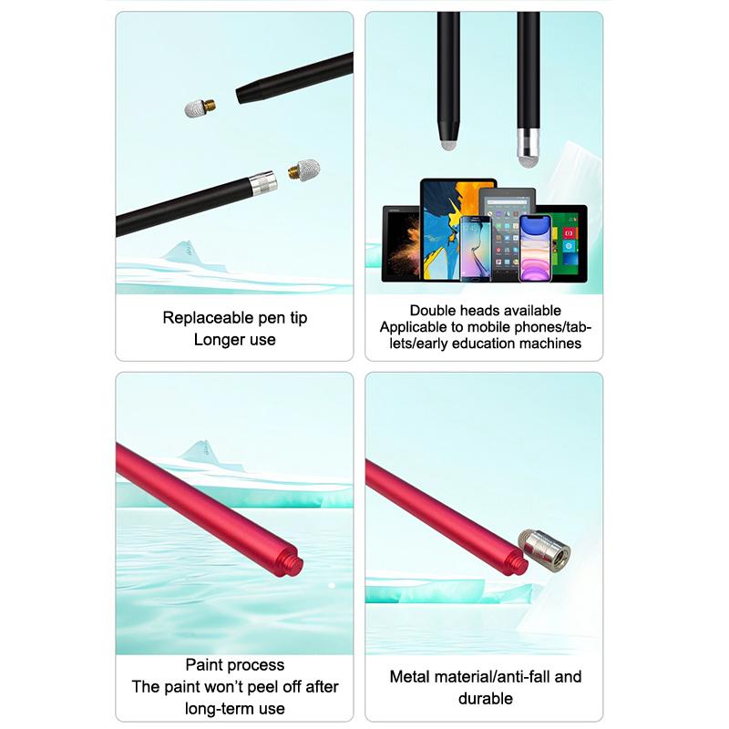Mesh Fiber Capacitive Stylus Pen Double Nib Touch Screen Pens Drawing Pen For Universal Capacitive Screen Smart Phone TabletHot 6