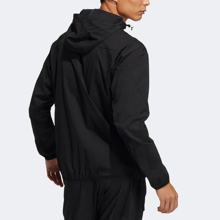 adidas Сплошная спортивная куртка с капюшоном, мужская верхняя одежда, черная HE9915